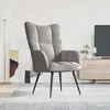 Image de vidaXL Fauteuil relax gris clair velours