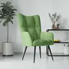 Image de Fauteuil "Gückingen" en velours (100% polyester), acier en vert clair. Dimensions (l/h/p) 61x96x70 cm