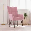 Image de vidaXL Fauteuil relax rose velours