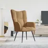 Image de Fauteuil "Gückingen" en velours (100% polyester) et acier brun. Dimensions (l/h/p) 61x96x70 cm