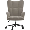 Image de vidaXL Fauteuil relax gris clair velours