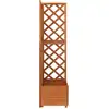 Image de vidaXL Treillis d'angle avec jardinière 40x40x150cm bois massif sapin