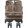 Image de vidaXL Poussette jumelle Taupe Acier