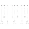Image de vidaXL Guirlandes lumineuses Étoile et lune Télécommande 138 LED Blanc froid