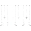 Image de vidaXL Guirlandes lumineuses Étoile et lune Télécommande 345 LED blanc froid