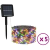 Image de vidaXL Guirlandes solaires 5 pcs 5x200 LED Multicolore Intérieur Extérieur