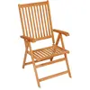 Image de vidaXL Chaises de jardin réglables avec coussins 8 pcs. Bois massif teck