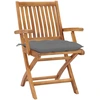 Image de vidaXL Chaises de jardin pliantes avec coussins 6 pcs. Bois massif teck