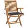 Image de vidaXL Chaises de jardin pliantes avec coussins 8 pcs. Bois massif teck
