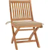 Image de vidaXL Chaises de jardin pliantes avec coussins 4 pcs. Bois massif teck