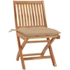Image de vidaXL Chaises de jardin pliantes avec coussins 4 pcs. Bois massif teck