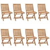 Image de vidaXL Chaises de jardin pliantes avec coussins 8 pcs. Bois massif teck