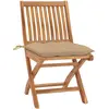 Image de vidaXL Chaises de jardin pliantes avec coussins 8 pcs. Bois massif teck