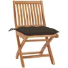 Image de vidaXL Chaises de jardin pliantes avec coussins 8 pcs. Bois massif teck
