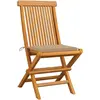 Image de vidaXL Chaises de jardin avec coussins beiges 8 pcs. Bois massif teck