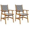 Image de vidaXL Chaises de jardin 2 pcs. Bois massif acacia
