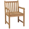 Image de vidaXL Chaises de jardin 4 pcs. avec coussins bleus teck massif