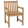Image de vidaXL Chaises de jardin 8 pcs. avec coussins beiges teck massif
