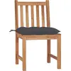 Image de vidaXL Gartenstühle 4 Stk. mit Kissen Massivholz Teck