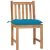 Image de vidaXL Gartenstühle 4 Stk. mit Kissen Massivholz Teck