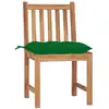 Image de vidaXL Gartenstühle 4 Stk. mit Kissen Massivholz Teck
