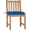 Image de vidaXL Gartenstühle 4 Stk. mit Kissen Massivholz Teck