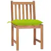 Image de vidaXL Gartenstühle 4 Stk. mit Kissen Massivholz Teck