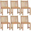 Image de vidaXL Chaises de jardin 6 pcs. avec coussins teck massif