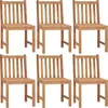 Image de vidaXL Chaises de jardin 6 pcs. avec coussins teck massif