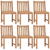 Image de vidaXL Chaises de jardin 6 pcs. avec coussins teck massif