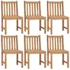 Image de vidaXL Chaises de jardin 6 pcs. avec coussins teck massif