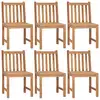 Image de vidaXL Chaises de jardin 6 pcs. avec coussins teck massif