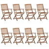 Image de vidaXL Klappbare Gartenstühle 8 Stk. mit Kissen Massivholz Akazie