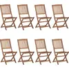 Image de VidaXL 3075023, Terrasse, Siège rembourré, Acacia, Crème, Polyester, 485 mm