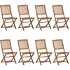 Image de VidaXL 3075029, Terrasse, siège rembourré, Bois d'acacia, Gris brun, Polyester, 485 mm
