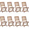 Image de VidaXL 3075030, Terrasse, Siège couvert, Bois d'acacia, Rouge, Polyester, 485 mm
