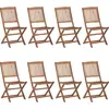 Image de vidaXL Klappbare Gartenstühle 8 Stk. mit Kissen Massivholz Akazie