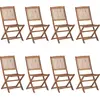 Image de vidaXL Klappbare Gartenstühle 8 Stk. mit Kissen Massivholz Akazie