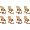 Image de vidaXL Klappbare Gartenstühle mit Kissen 8 Stk. Massivholz Akazie