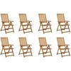 Image de VidaXL 3075063, Terrasse, Siège rembourré, Acacia, Rouge, Polyester, 570 mm