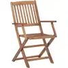 Image de vidaXL Chaises de jardin pliantes 8 pcs. Bois massif acacia