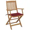 Image de vidaXL Klappbare Gartenstühle mit Kissen 8 Stk. Massivholz Akazie