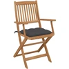 Image de vidaXL Klappbare Gartenstühle mit Kissen 8 Stk. Massivholz Akazie