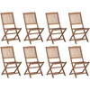 Image de vidaXL Klappbare Gartenstühle mit Kissen 8 Stk. Massivholz Akazie