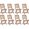 Image de vidaXL Klappbare Gartenstühle mit Kissen 8 Stk. Massivholz Akazie