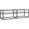 Image de vidaXL Armoire TV transparente 140x40x40,5 cm verre trempé