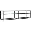 Image de vidaXL Armoire TV blanc imitation marbre 160x40x40,5 cm verre trempé