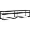 Image de vidaXL Armoire TV noire 180x40x40,5 cm verre trempé