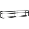 Image de vidaXL Armoire TV transparente 200x40x40,5 cm verre trempé