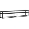 Image de vidaXL Armoire TV noire 200x40x40,5 cm verre trempé
